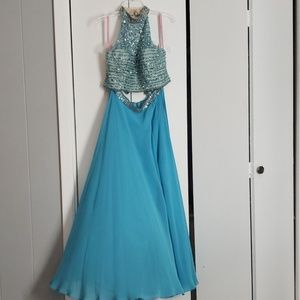 2 piece formal dress